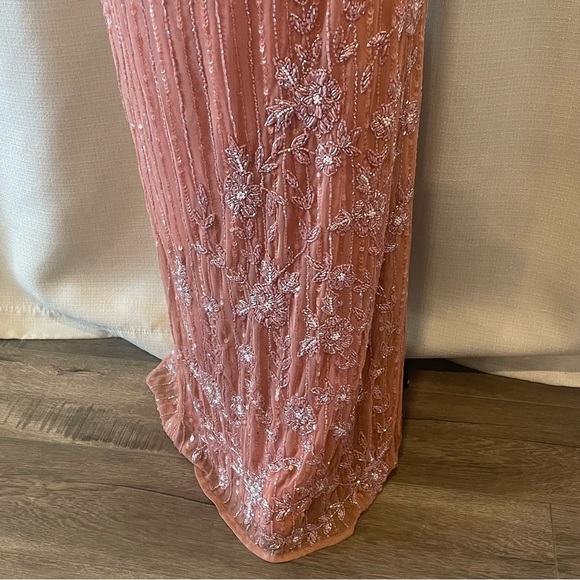 Mac Duggal Pink and Silver Embellished Gown - Picture 6 of 14